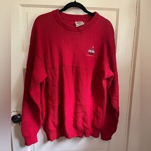 Vintage Chesapeake Bag Traders Red Knit Sweater